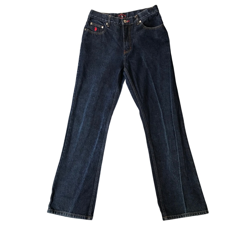 US Polo Assn Jeans Womens 28x30 Dark Wash Straight Leg Cotton Denim Blue